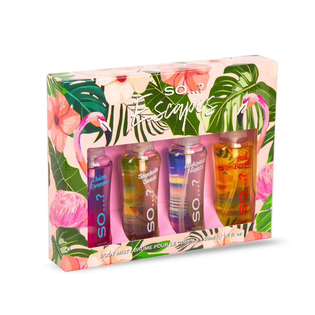 So…? Escapes Assorted Body Mist Value Pack 4 x 50 ml