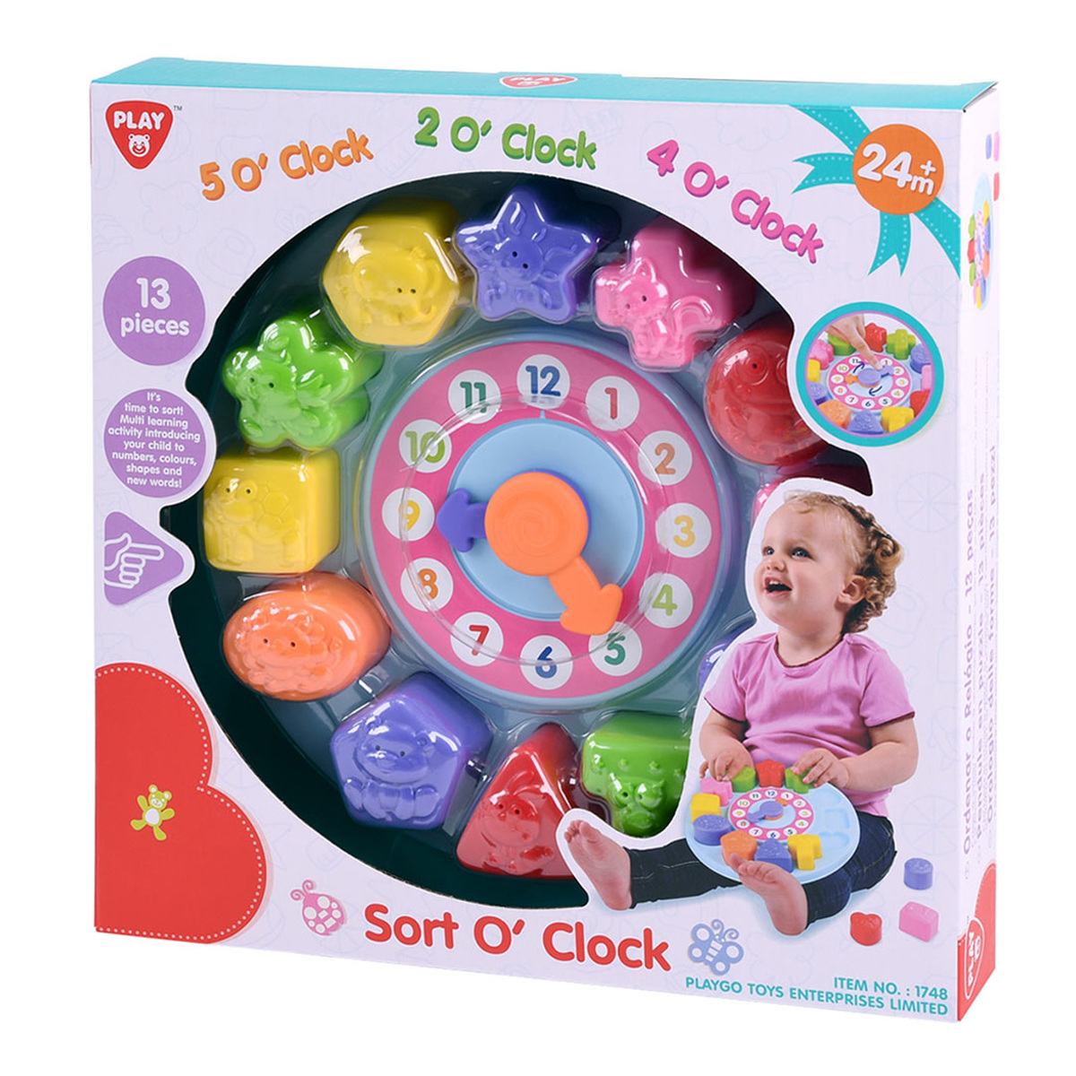 PlayGo Sort O' Clock, Multicolour, PLY1748