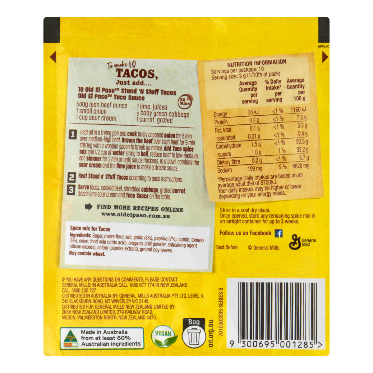 Old El Paso Taco Spice Mix 30 g