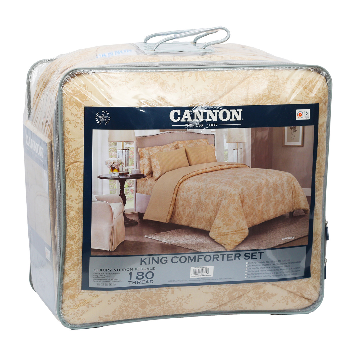 Cannon Comforter Set King 4pcs Assorted