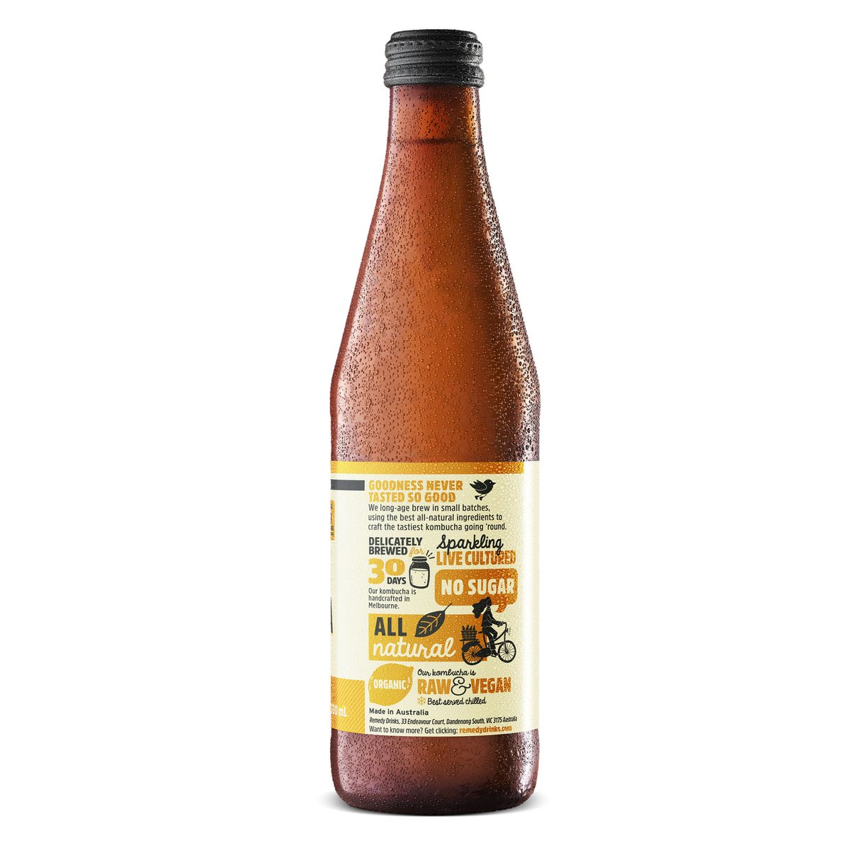 Remedy Organic Kombucha Ginger Lemon Drink 330 ml