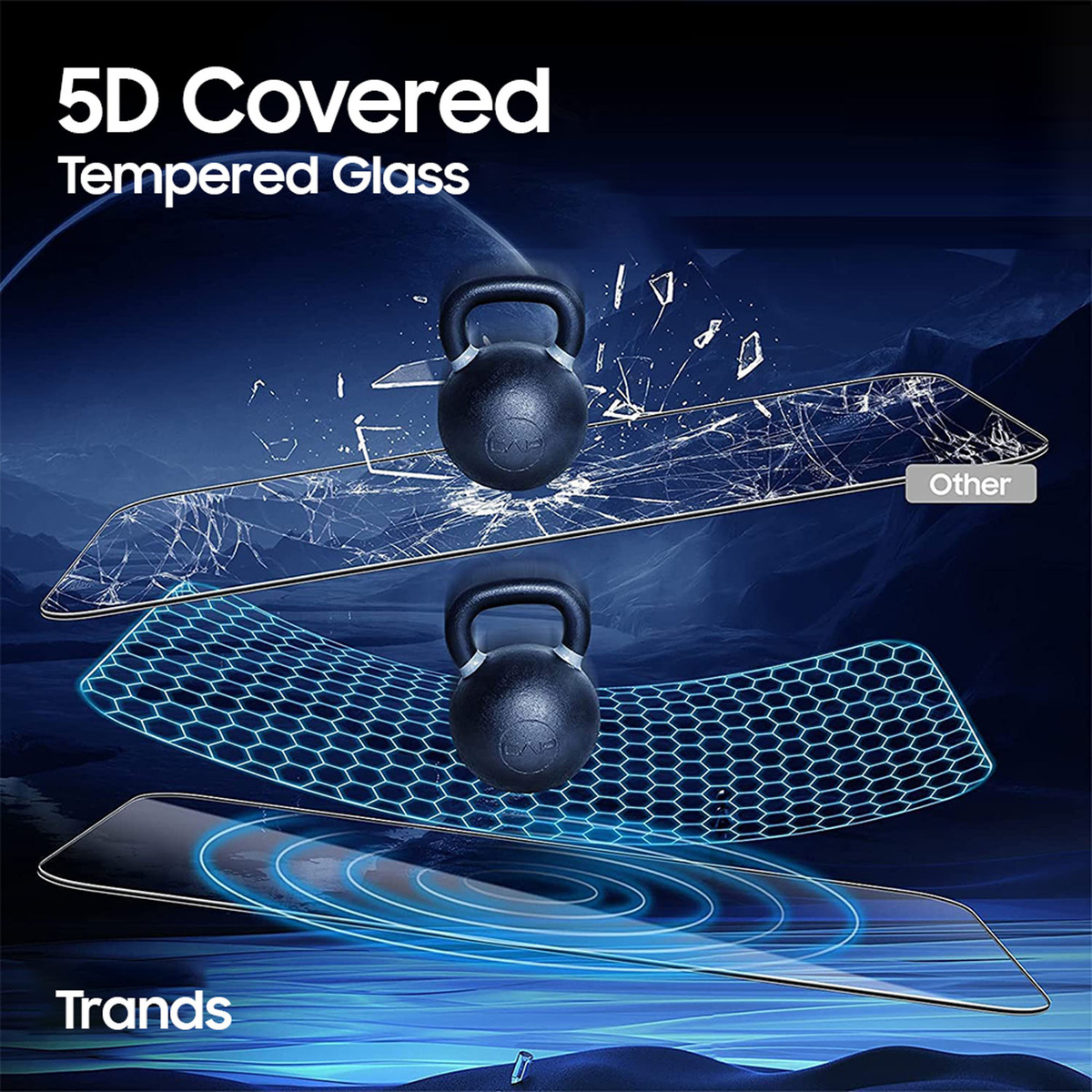 Trands Galaxy S23 Plus 5D Tempered Glass, TR-SP2342