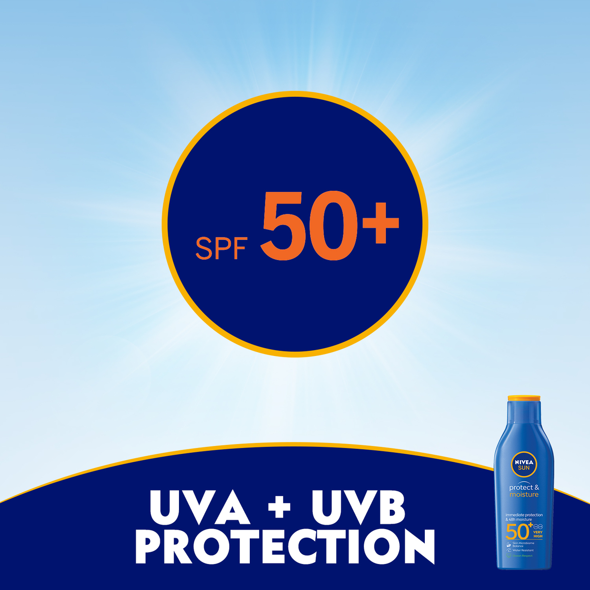 Nivea Sun Lotion Sun Protect & Moisture SPF50+ 200 ml