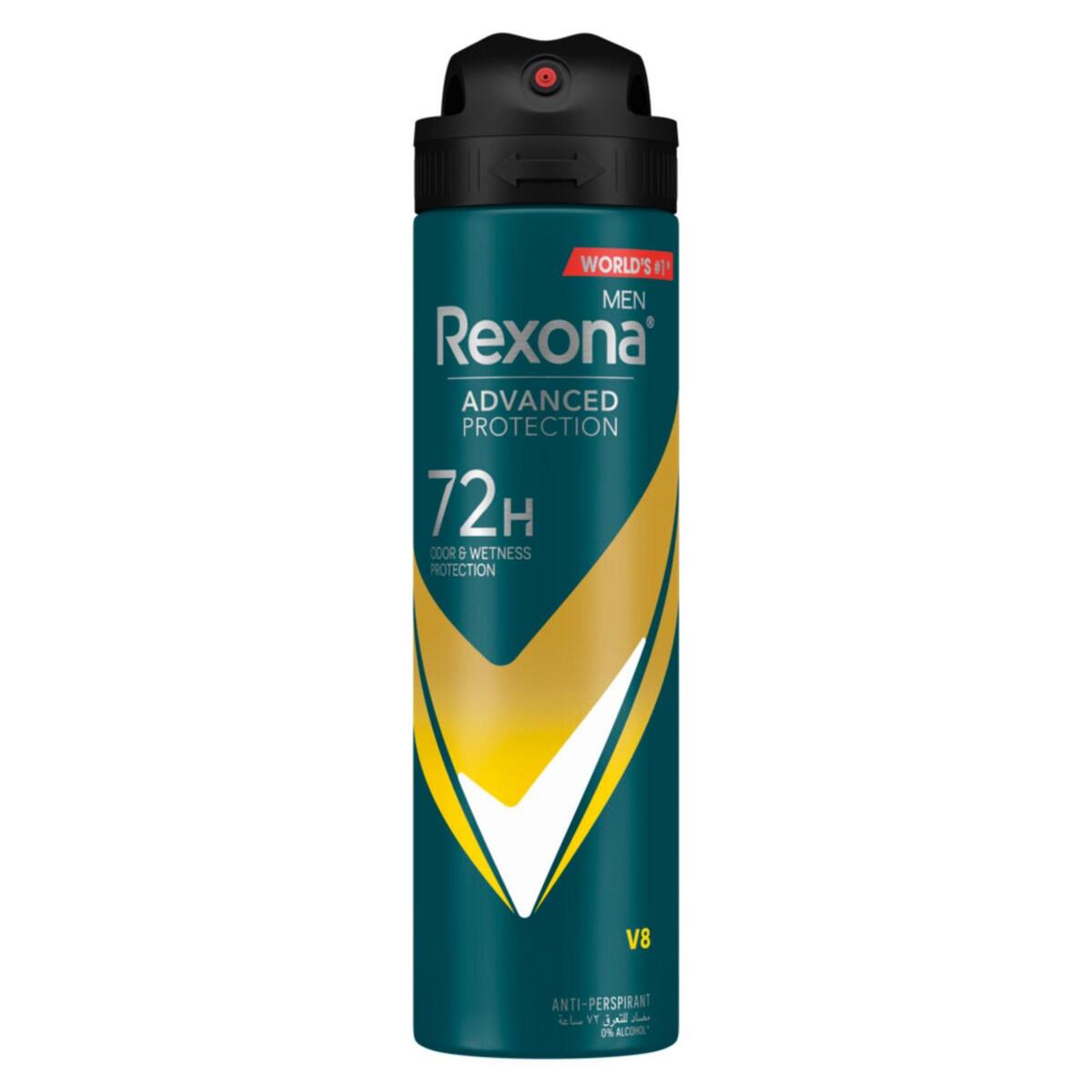 Buy Rexona Men Anti-Perspirant Deodorant V8 150 ml Online at Best Price | Mens Deodorants | Lulu KSA in Saudi Arabia