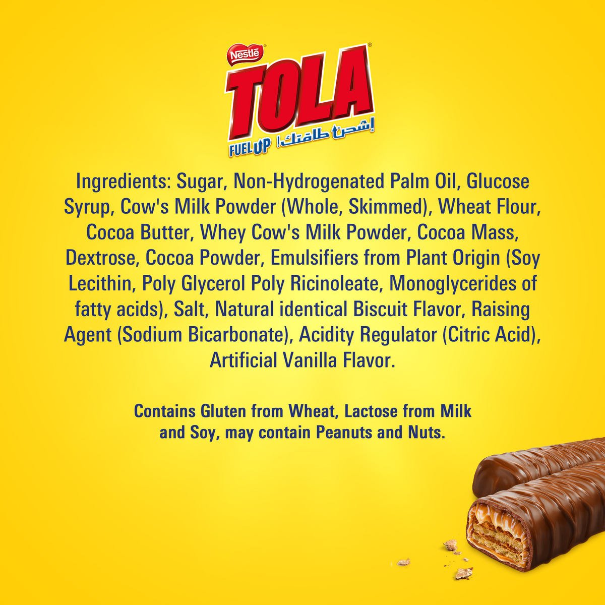 Tola Wrapper 2 Finger Crispy Wafer Covered  with Caramel and Milk Chocolate 24 x 31 g