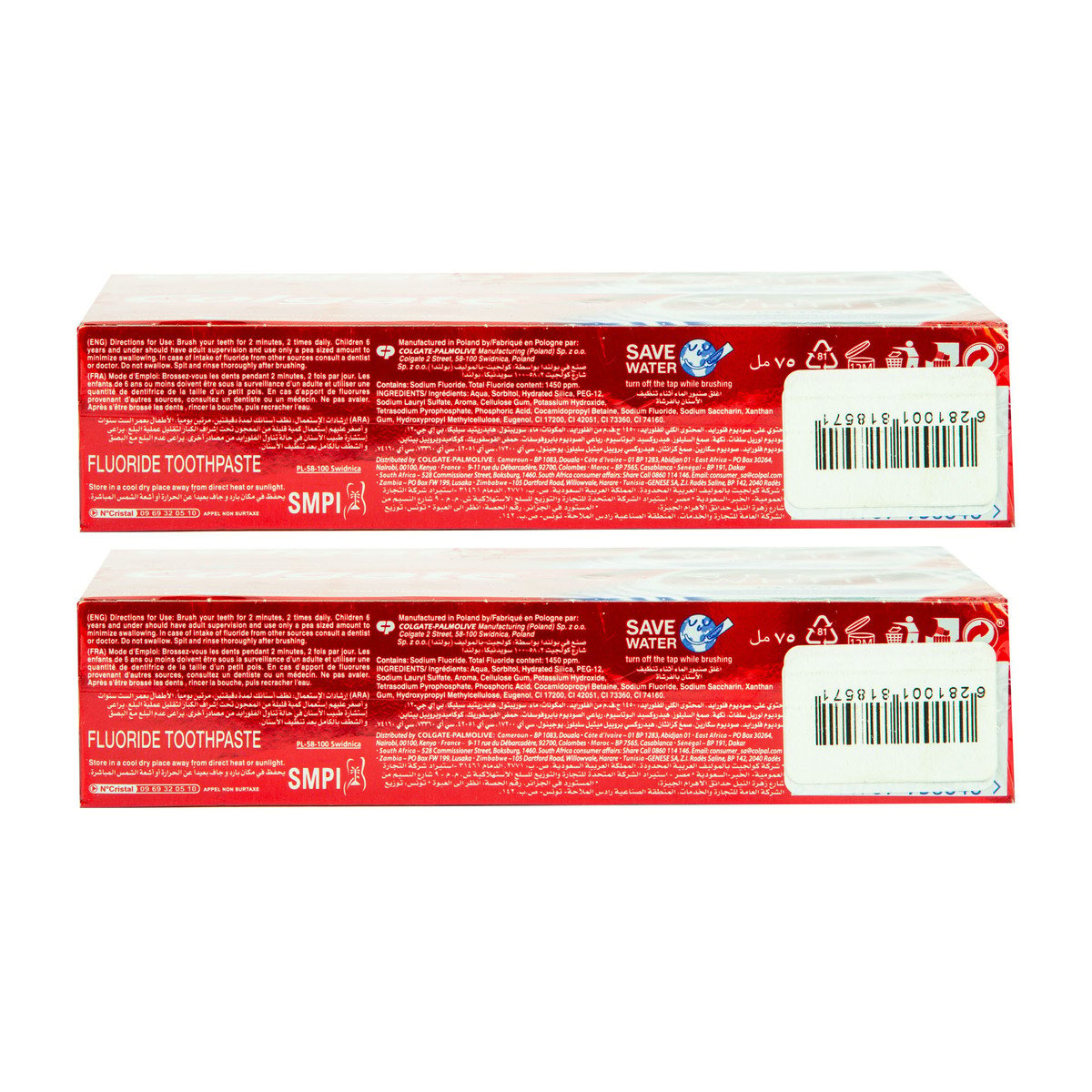 Colgate Optic White Toothpaste Value Pack 2 x 75 ml