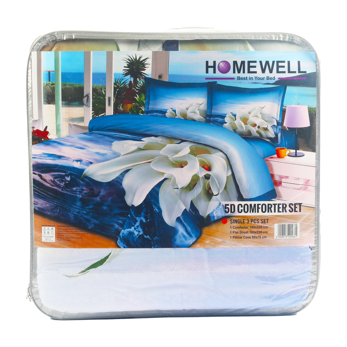 Homewell Comforter Set 160 x 220cm 3pcs Set Assorted