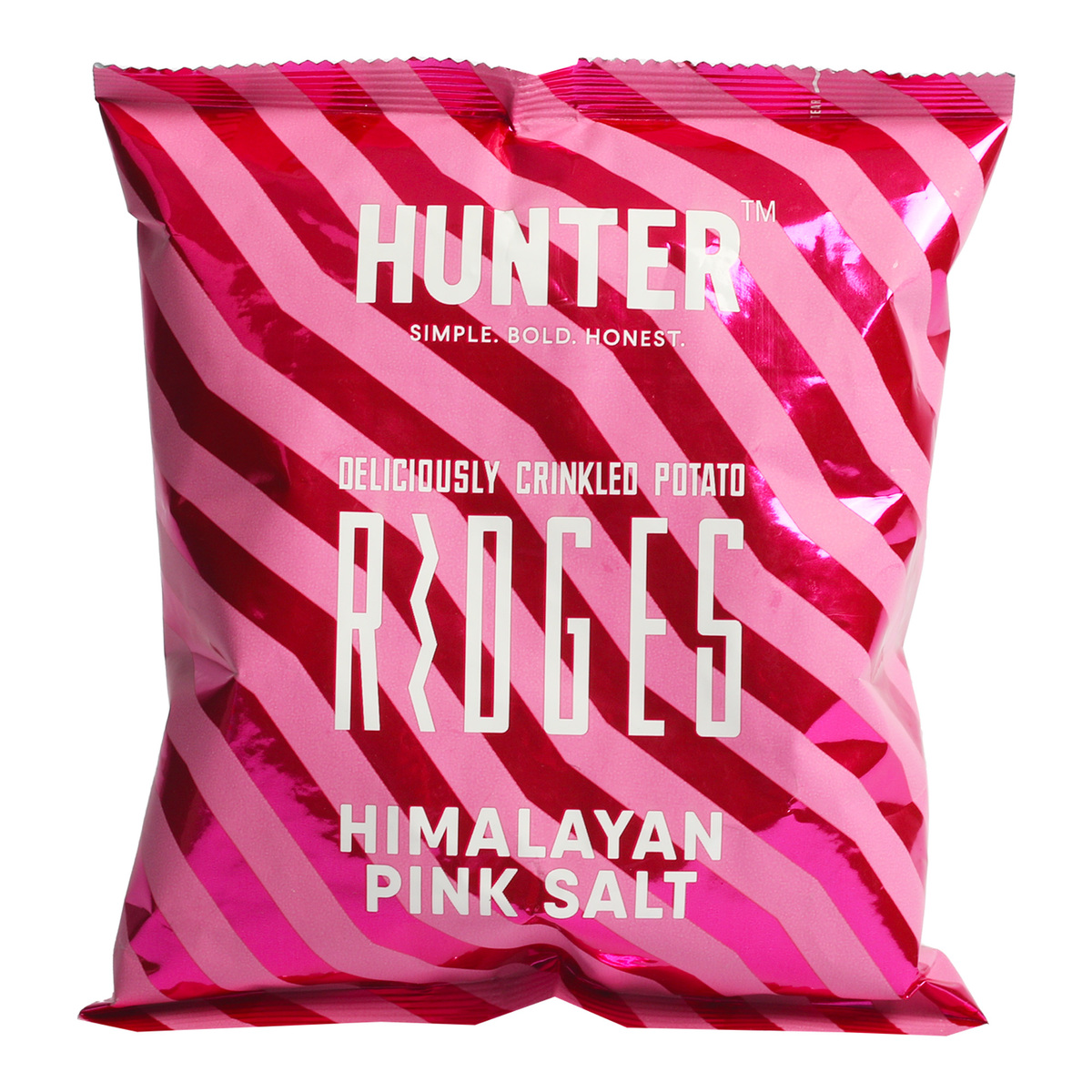 Buy Hunter Potato Ridges Crinkled With Himalayan Pink Salt 40 g Online at Best Price | Potato Bags | Lulu Kuwait in Kuwait