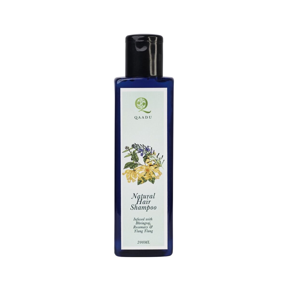 Qaadu Natural Hair Shampoo With Bhringraj Rosemary & Ylang Ylang 200 ml