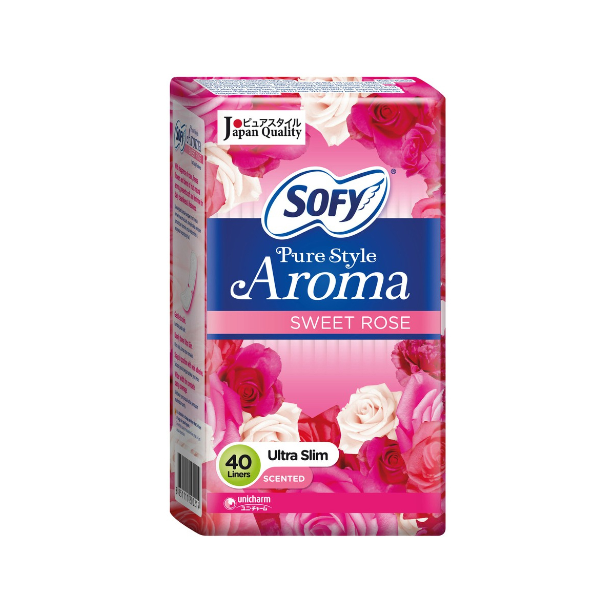 Sofy Pure Style Aroma Sweet Rose Ultra Slim Scented 40's