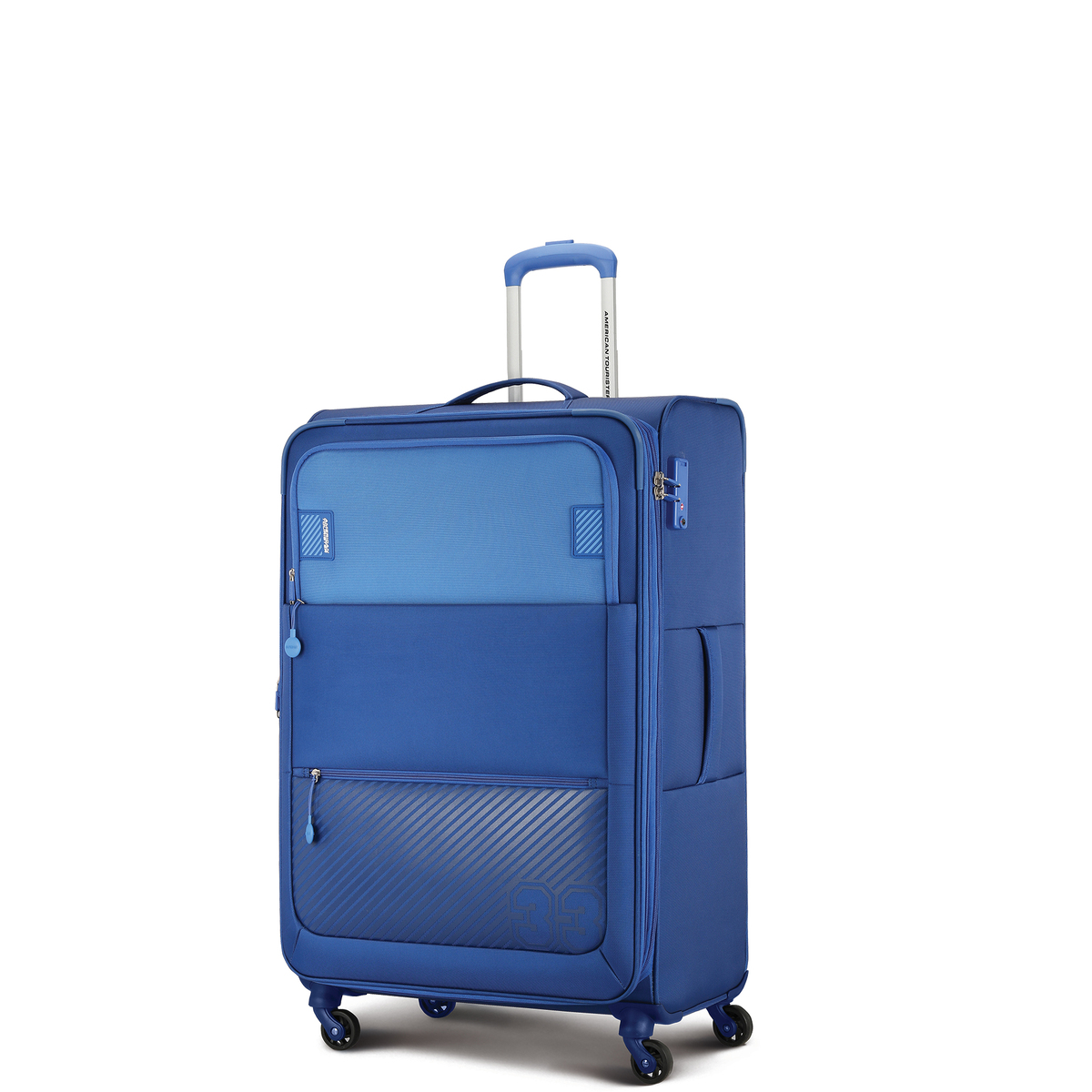 أمريكان توريستر ماجوريس حقيبة سفر 4 عجلات مرنة، 55 سم، أزرق