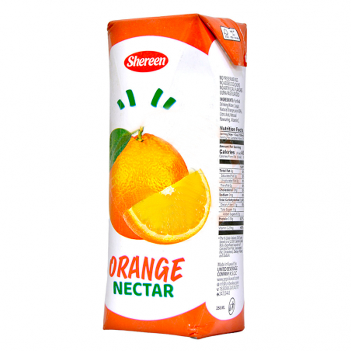 Shereen Orange Nectar Juice Tetra Pack 250 ml