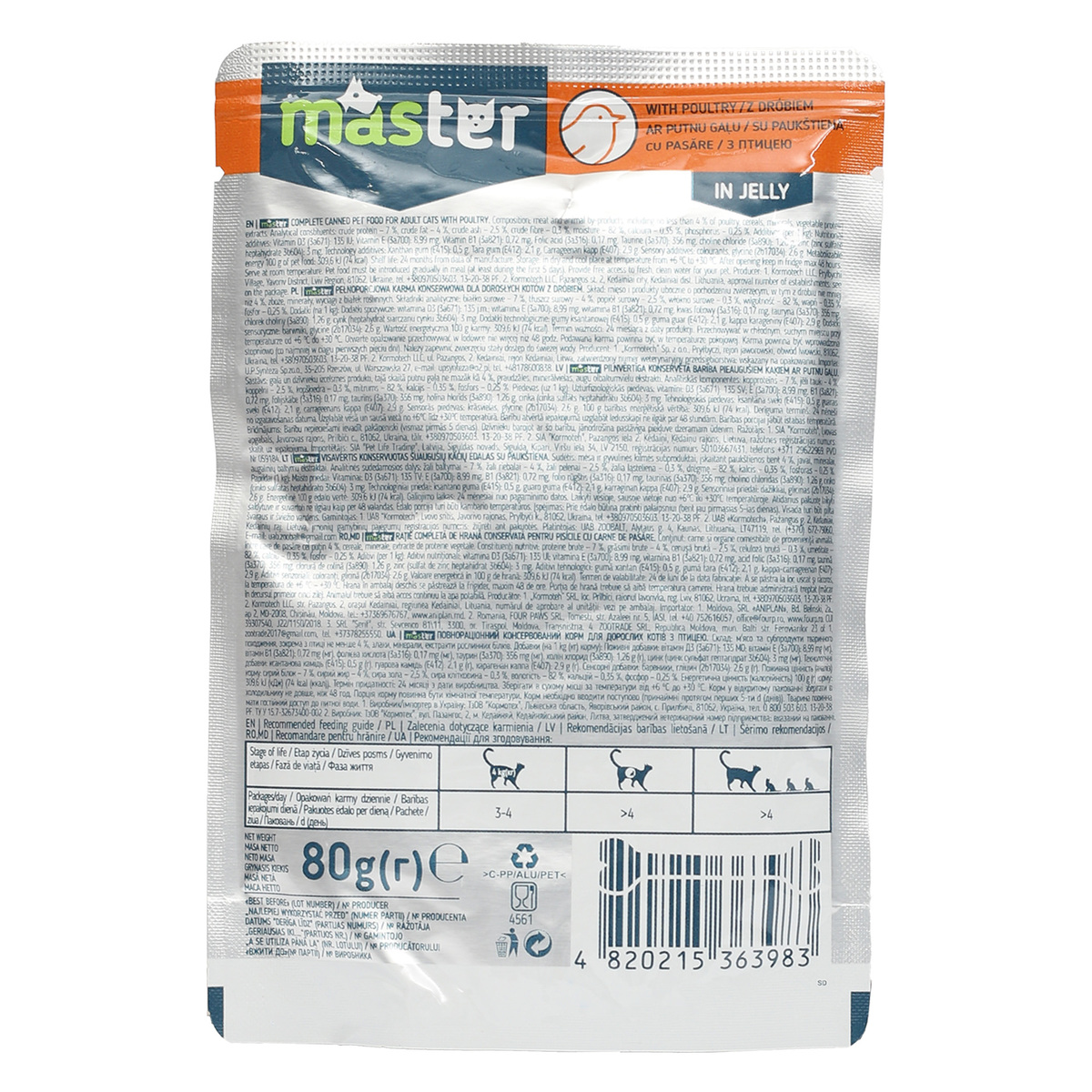 Pet Interest Master Cat Food Poultry in Jelly 80 g