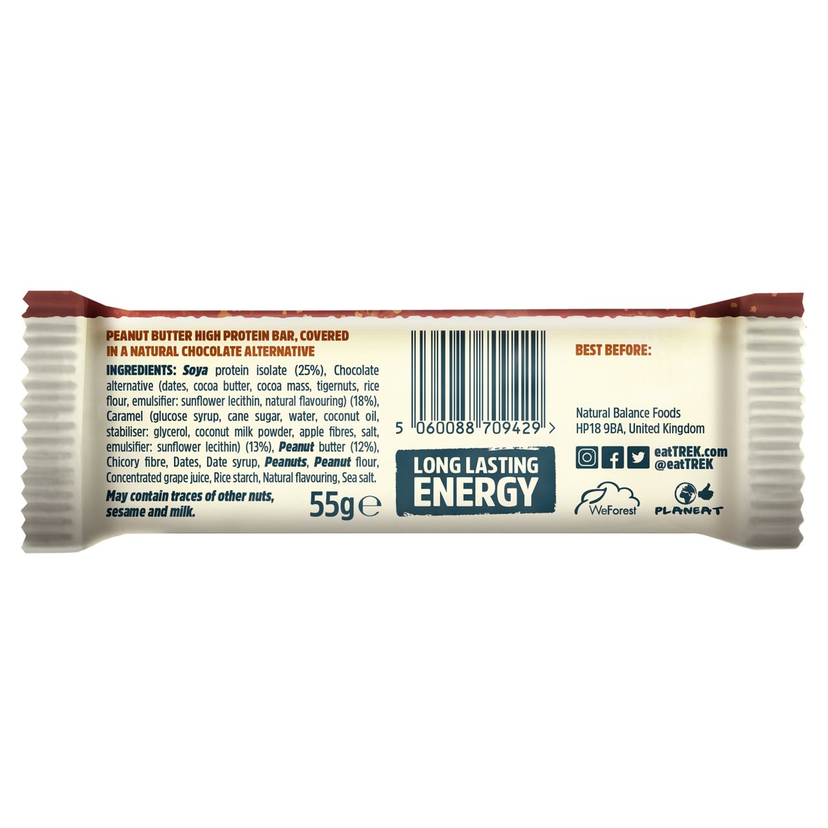 Trek Power Peanut Butter Crunch Bar 55 g