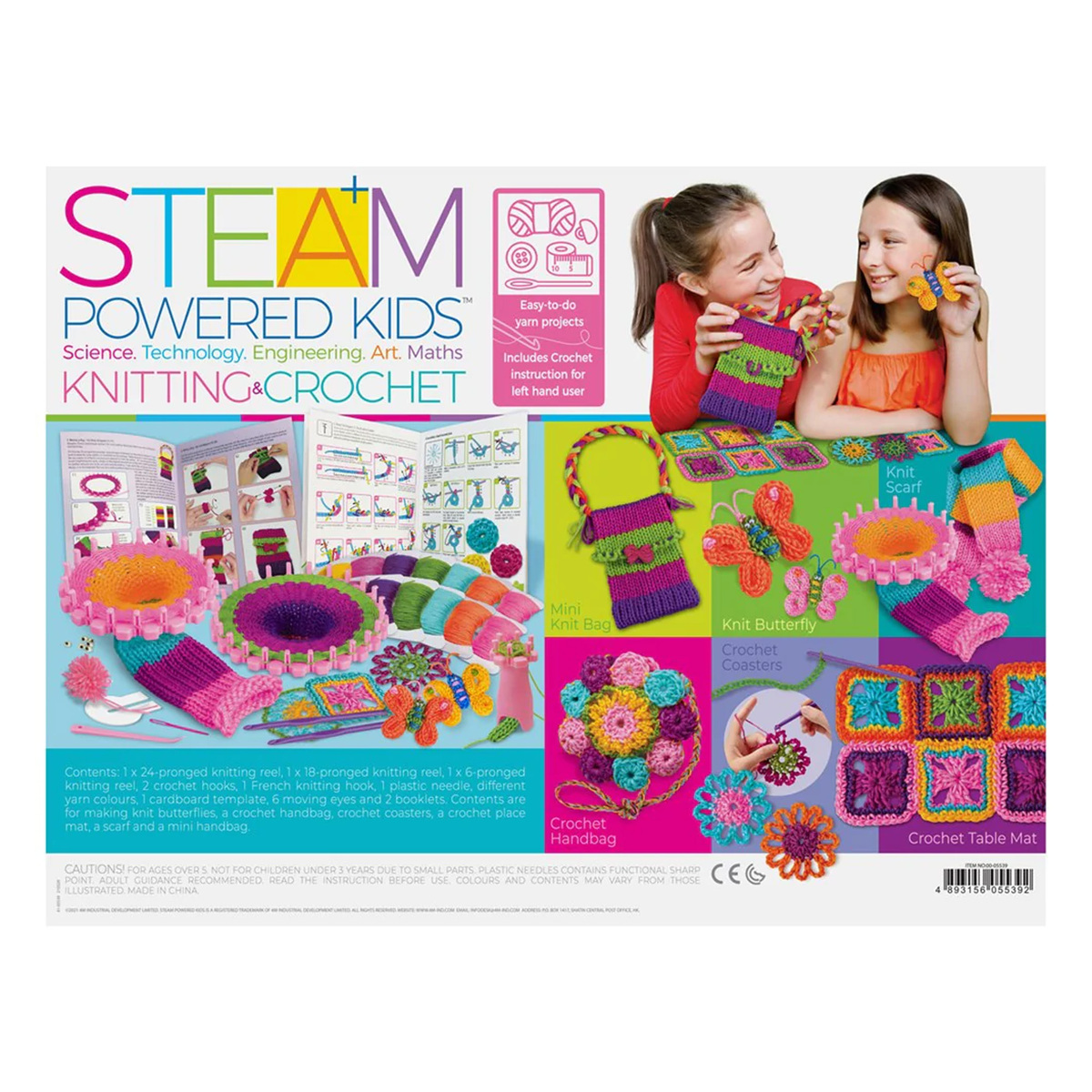 4M Steam Powered Kids - Knitting & Crochet Kit, 00-05539