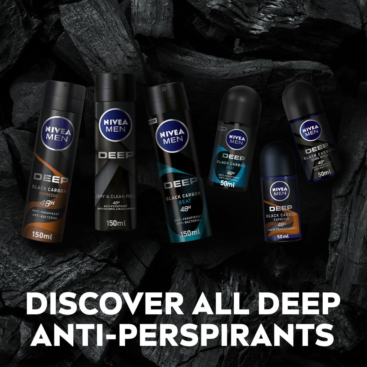 Nivea Men Antiperspirant Spray Deep Dry & Clean Feel 150 ml