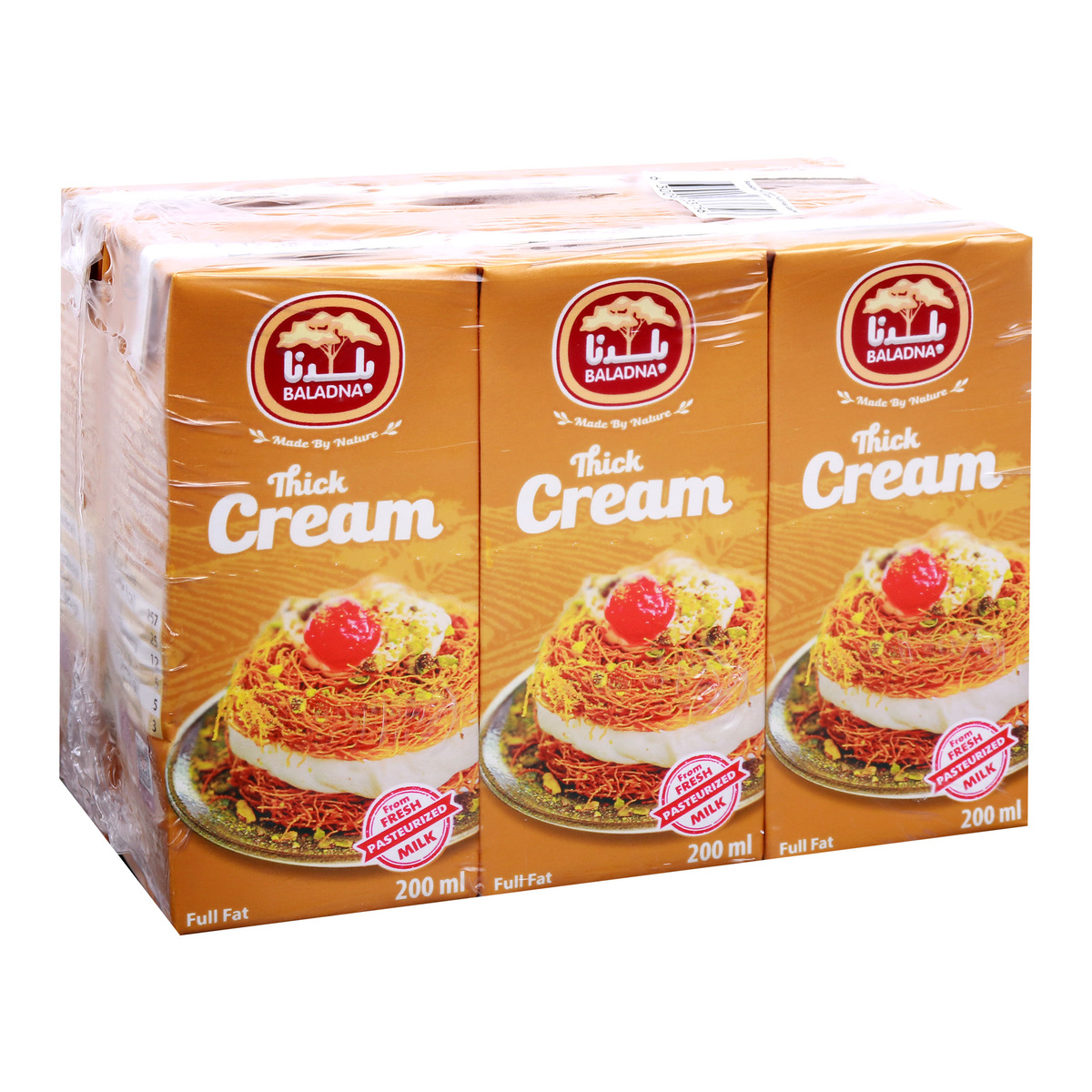 Baladna Thick Cream Full Fat 6 x 200 ml