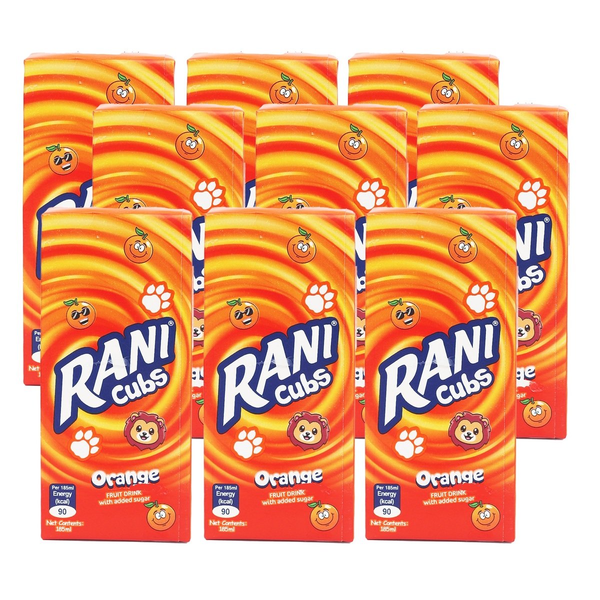 Rani Cubs Orange Fruit Drink Tetra Pack 9 x 185 ml