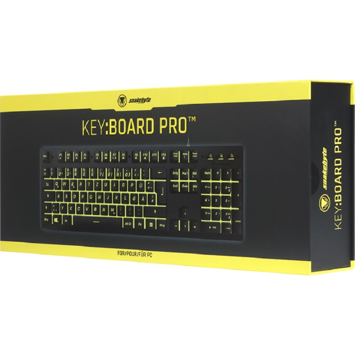 Snakebyte Pro Illuminated Gaming Keyboard, 1.8m Cable Length, Black, SB912801