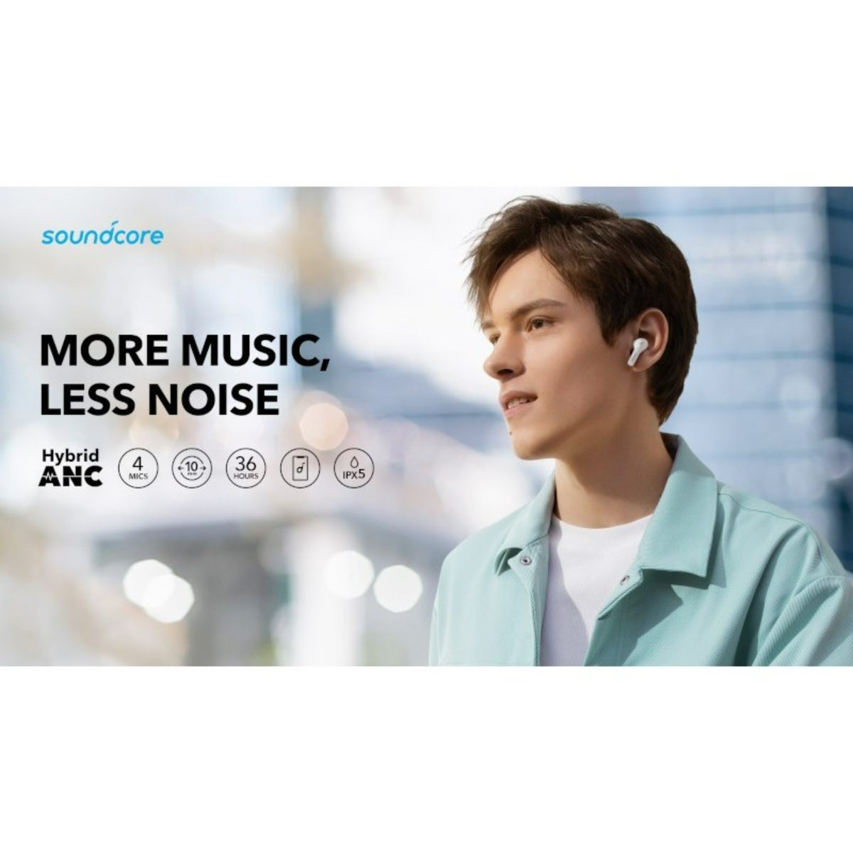 Anker Soundcore Life Note 3i Earbuds, White, A3983H21