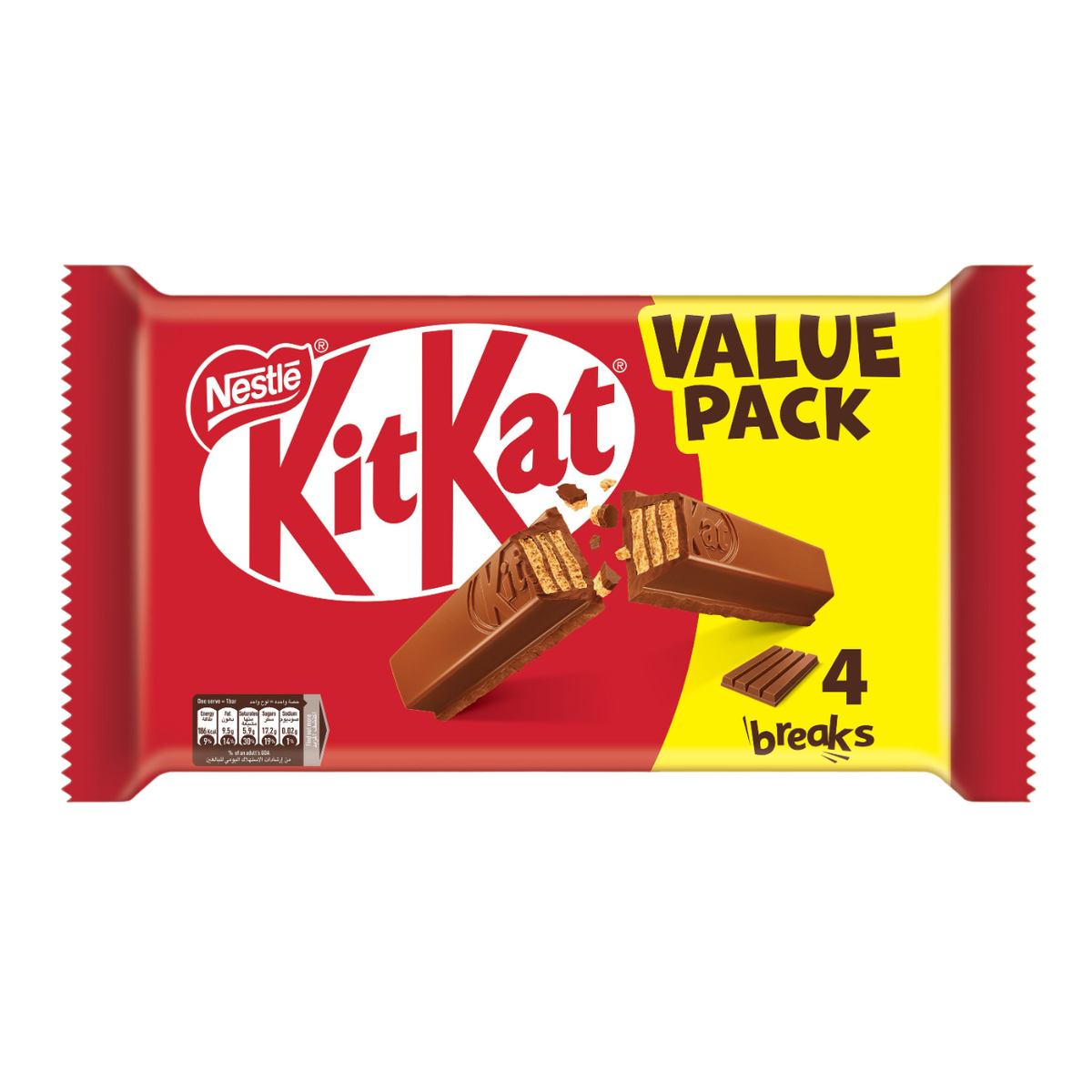 Buy Nestle KitKat 4 Finger Chocolate Wafer 4 x 36.5 g Online at Best Price | Covrd Choco.Bars&Tab | Lulu UAE in Saudi Arabia