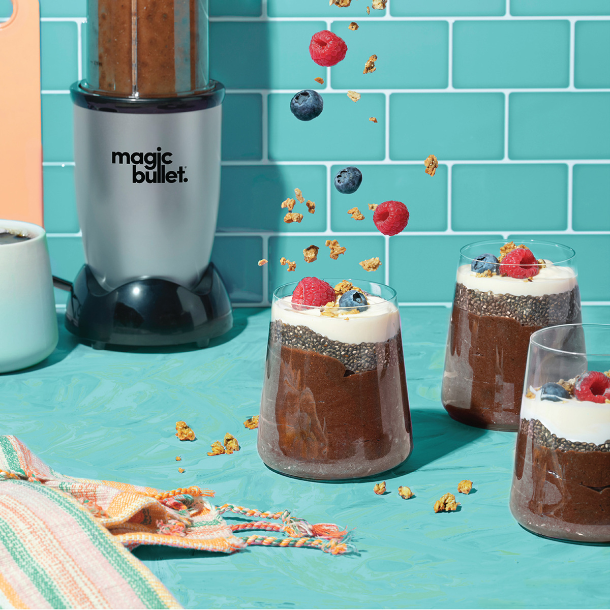 Magic Bullet Multi-Function High Speed Blender, 400 W, 4 Piece Accessories, Silver, MB4-0612