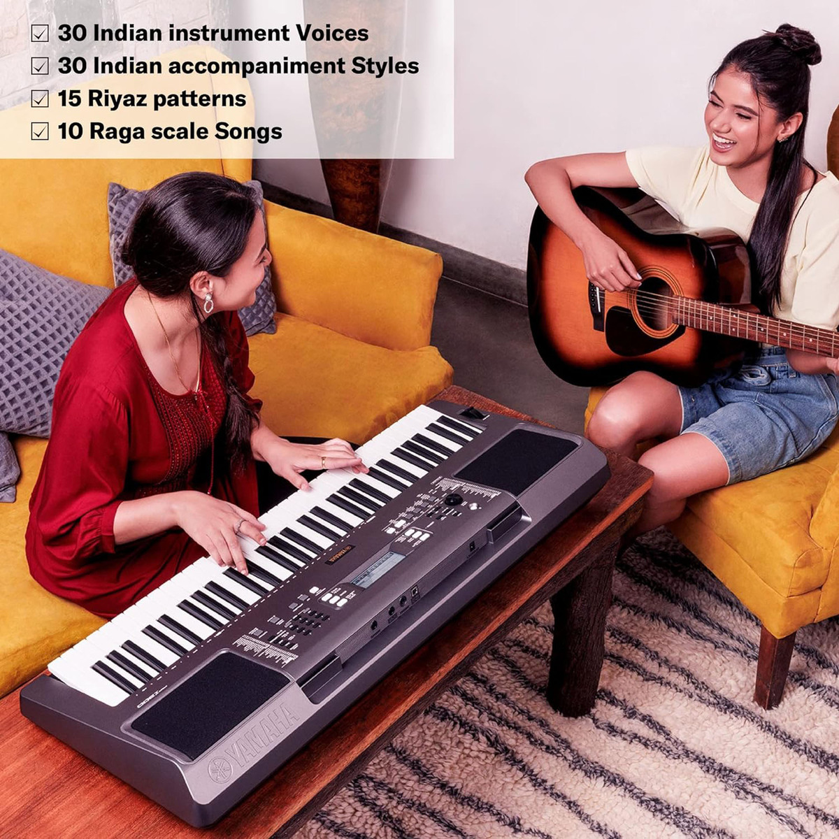 Yamaha Digital Keyboard, Black/White, PSR-I300