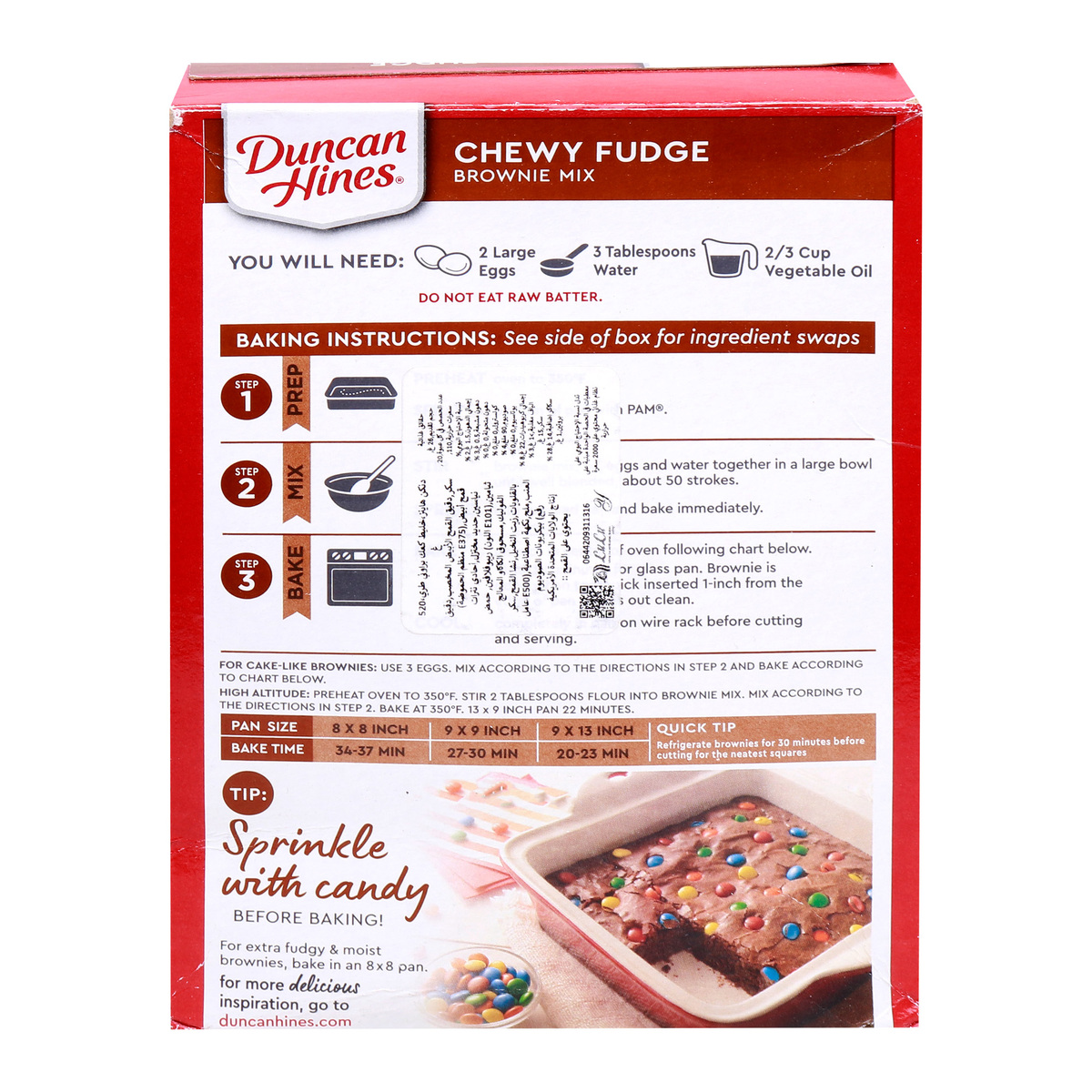 Duncan Hines Chewy Fudge Brownie Mix 520 g