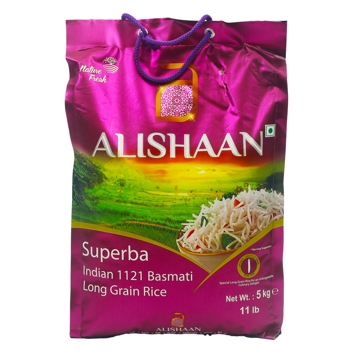 Alishaan Superba Indian Basmati Rice 1121 5 kg