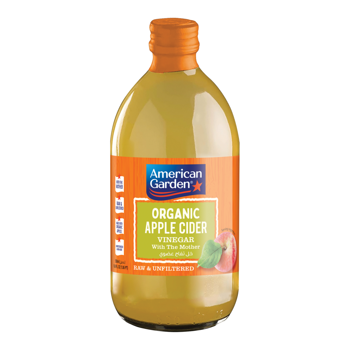 American Garden Organic Apple Cider Vinegar Gluten-Free 473 ml