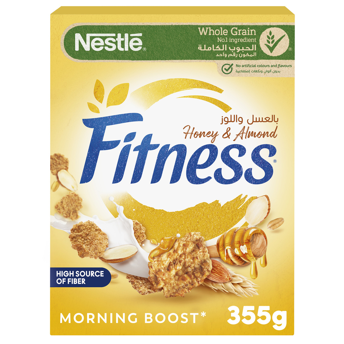 اشتري قم بشراء نستلة فتنس رقائق الفطار بالعسل و اللوز 355 جم Online at Best Price من الموقع - من لولو هايبر ماركت Health Cereals في السعودية