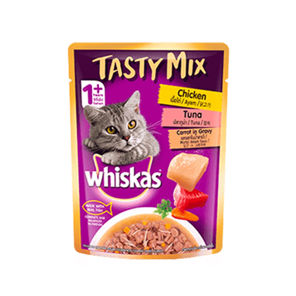 Whiskas Tasty Mix Chicken Tuna 70g