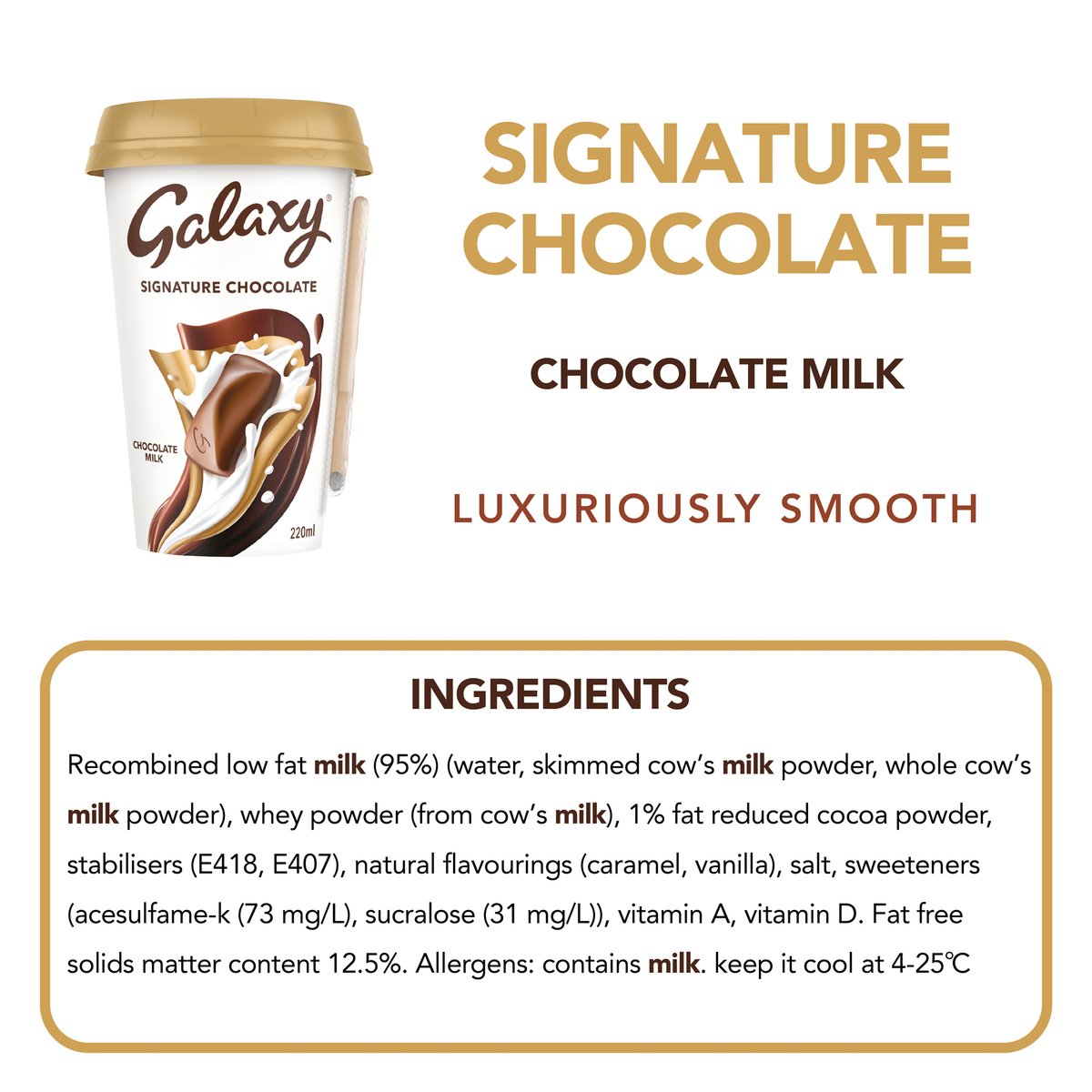Galaxy Signature Chocolate Milk Drink 220 ml