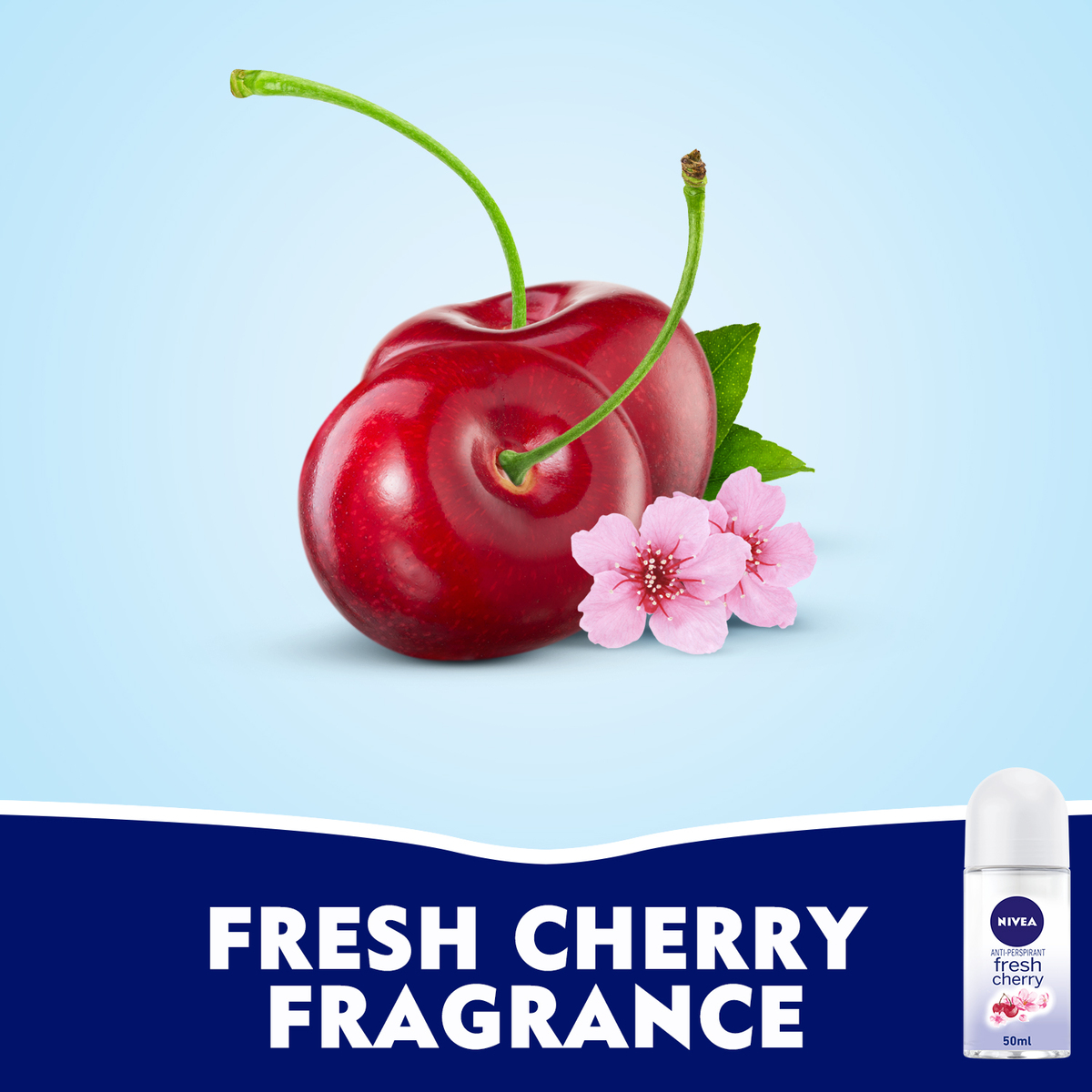 Nivea Antiperspirant Roll-on for Women Fresh Cherry 50 ml