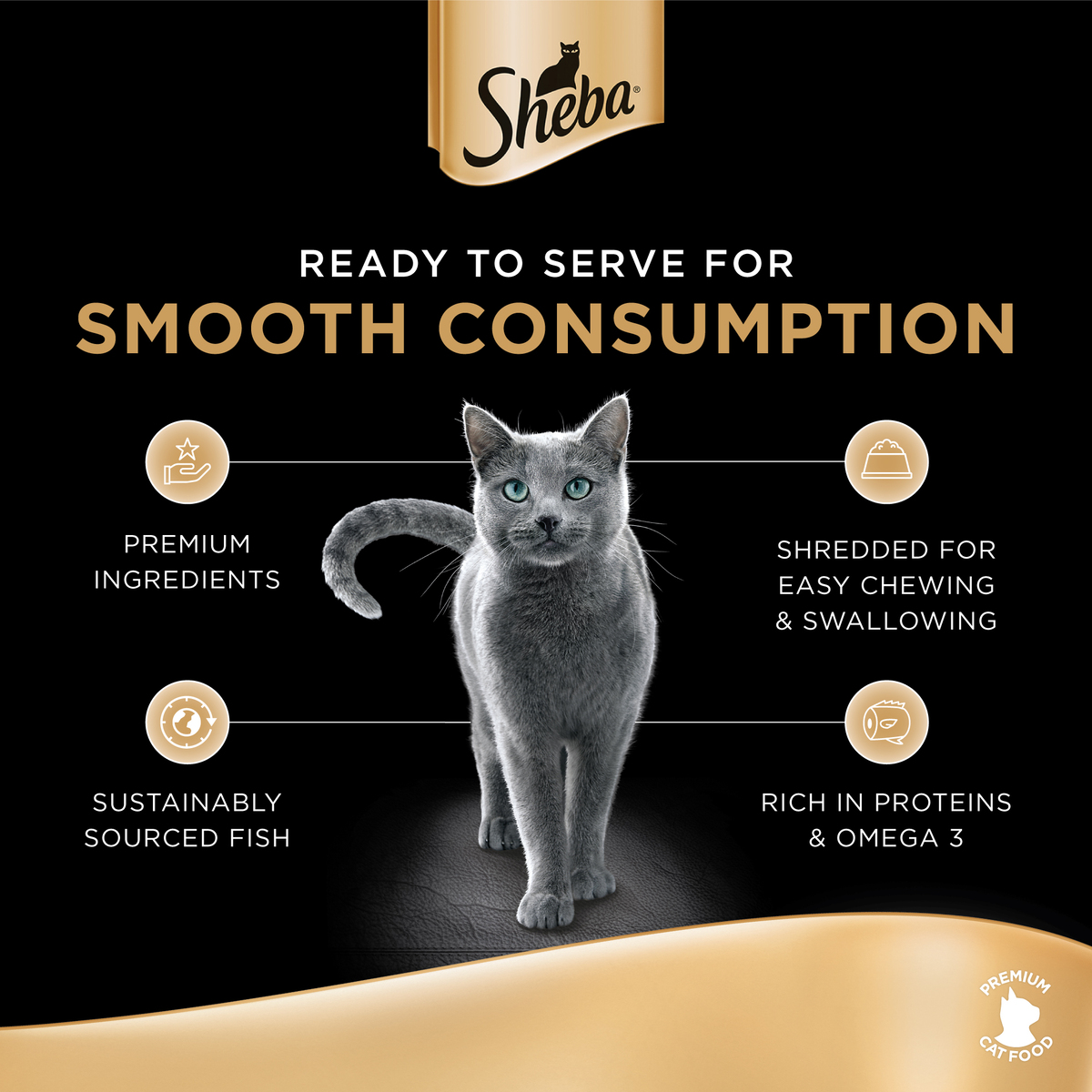 Sheba Fillets Selection Cat Food 4 x 60 g