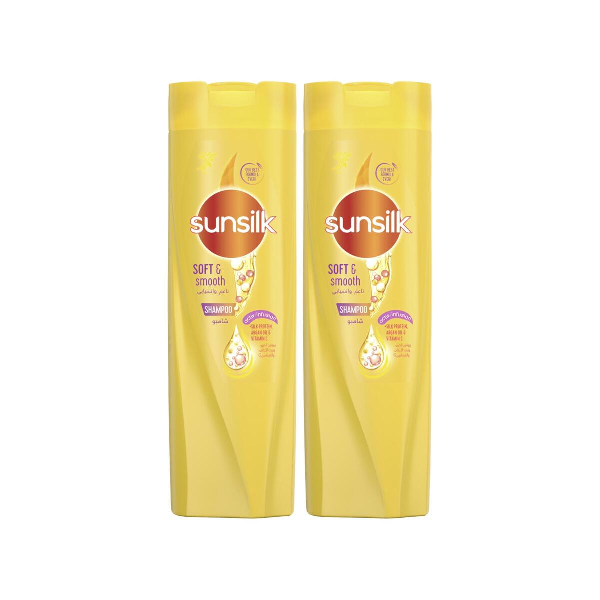 Buy Sunsilk Soft & Smooth Shampoo Value Pack 2 x 400 ml Online at Best Price | Shampoo | Lulu Kuwait in Kuwait