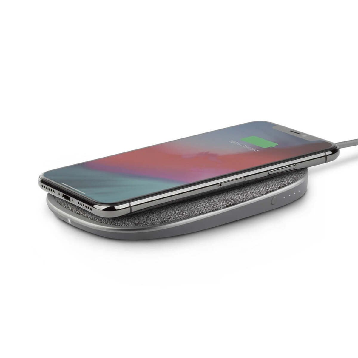 MOSHI Porto Q 5K Portable Battery 5,000 mAh with Built-in 10K Wireless Charger w/h USB-C and USB-A  - Nordic Gray