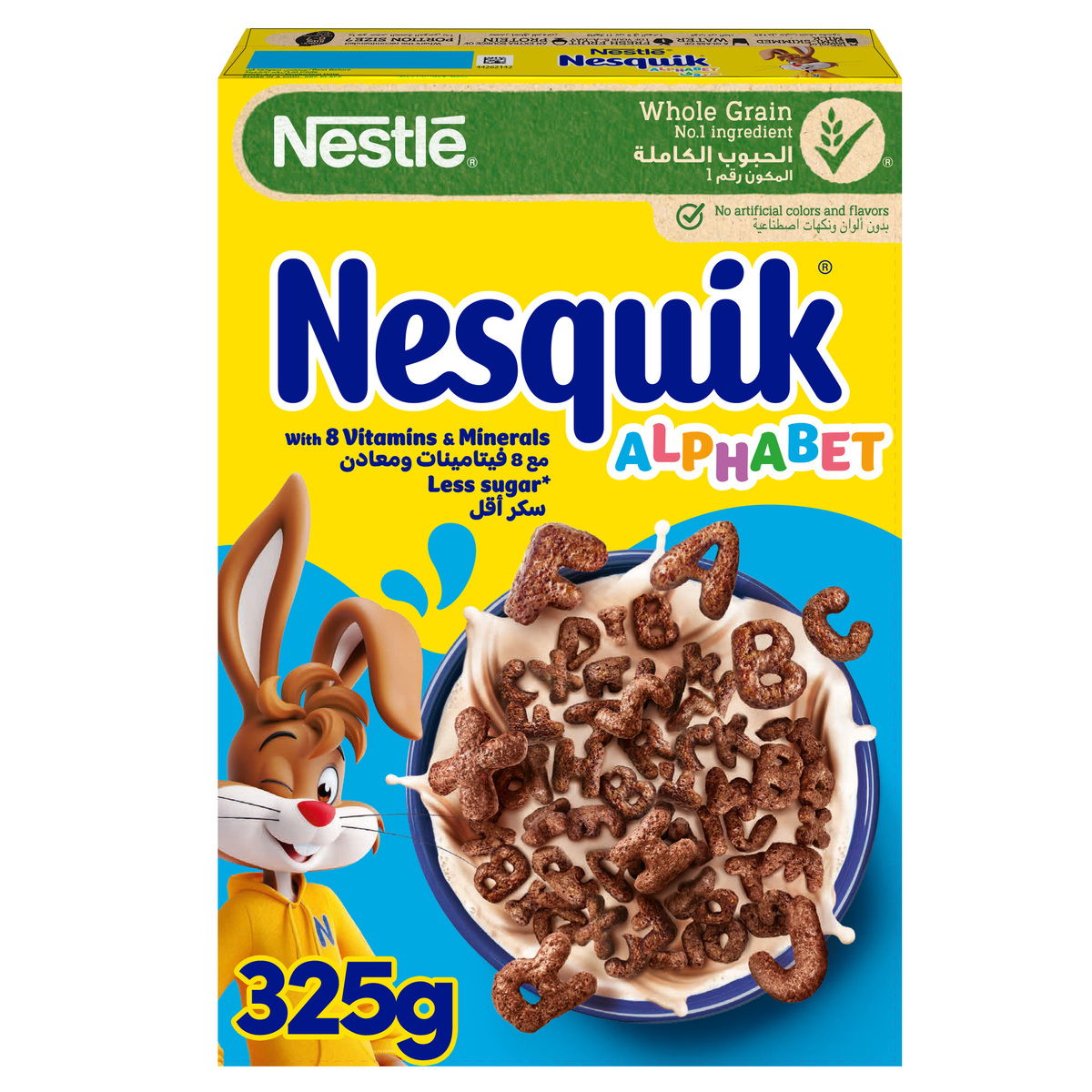 Buy Nesquik Chocolate Alphabets Breakfast Cereal 325 g Online at Best Price | Sugar & chocolate cereals | Lulu Kuwait in UAE