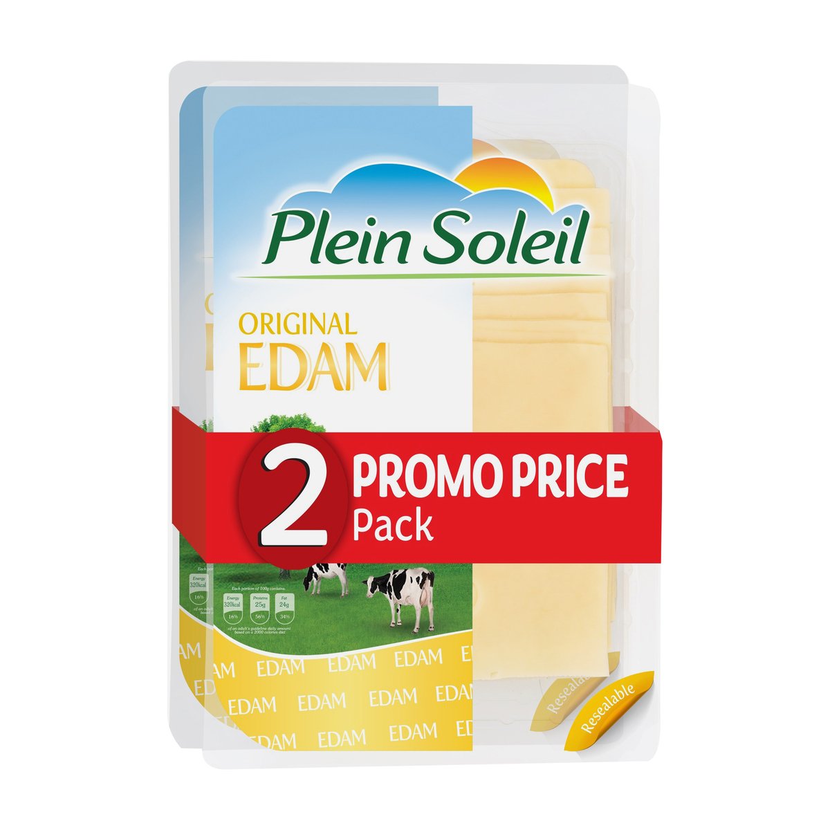 Plein Soleil Original Edam Cheese  Slice Value Pack 2 x 150 g
