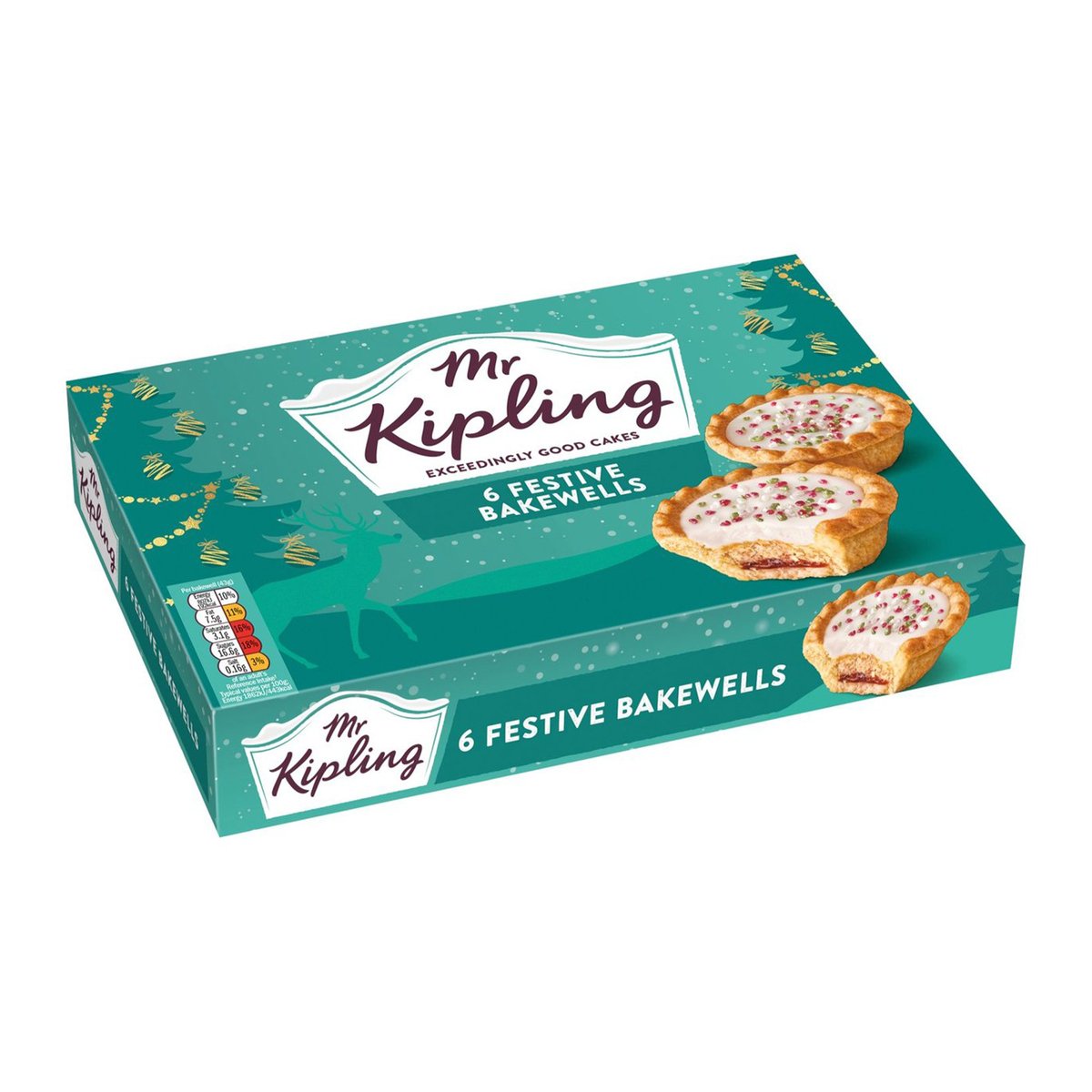 Mr Kipling Festive Bakewells 6 pcs