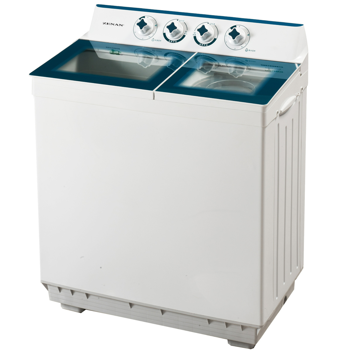 Zenan Twin Tub Washing Machine, 10/6 kg, White, ZWM10-PGSA