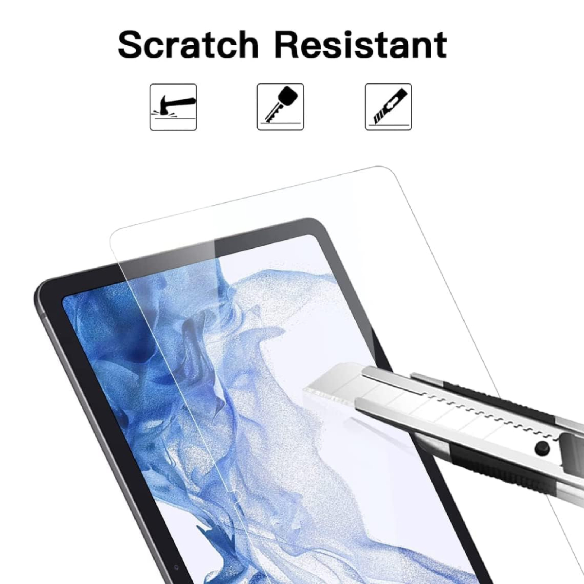 Trands 11 inch Samsung Galaxy Tab S8 Glass Screen Protector, Clear, SP1594