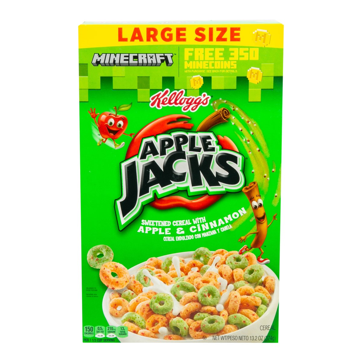Kellogg's Apple Jacks & Cinnamon Cereal 374 g