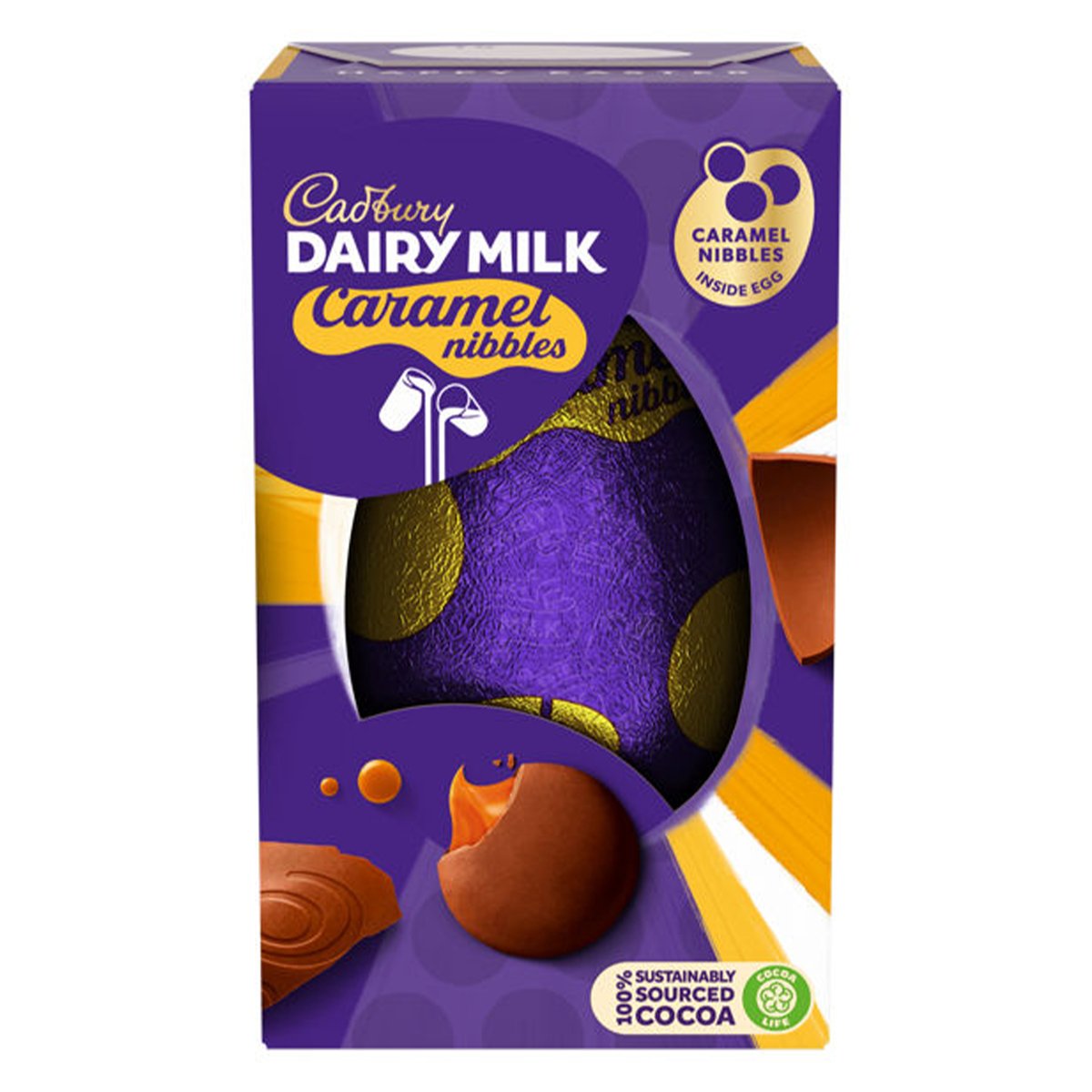 Cadbury Dairy Milk Caramel Nibbles Shell Egg Chocolate 96 g