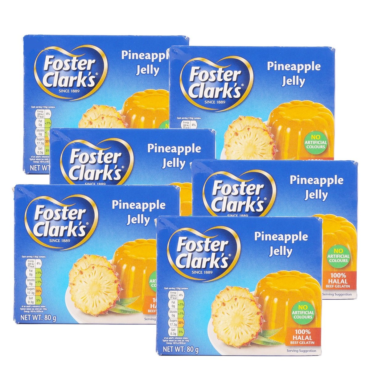 Foster Clark's Pineapple Jelly Value Pack 6 x 80 g
