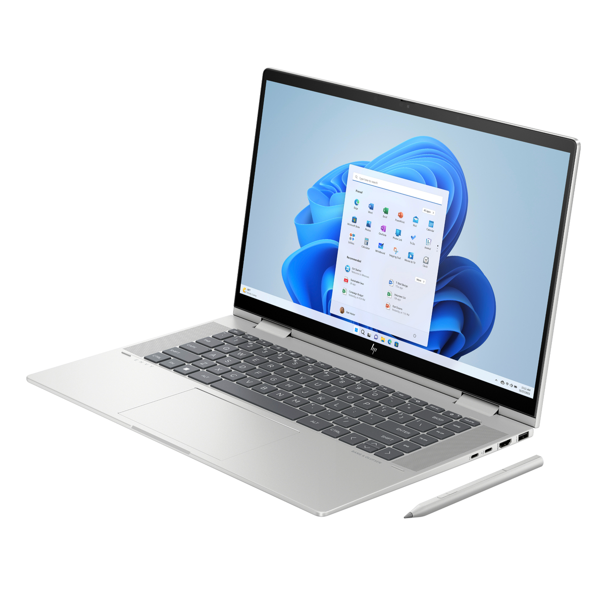 HP Envy Notebook x360 2in1 Laptop, 15.6 " OLED Display, Intel Core i7-1355U, 16 GB RAM, 1 TB SSD, 4 GB NVIDIA GeForce RTX 3050 GPU, Windows 11 Home, Natural Silver, 15-fe0007ne