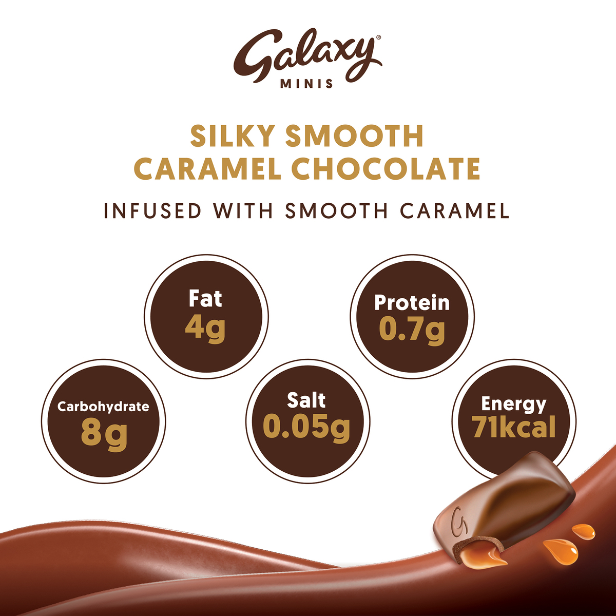 Galaxy Minis Caramel Chocolate Bars 12 pcs 168 g