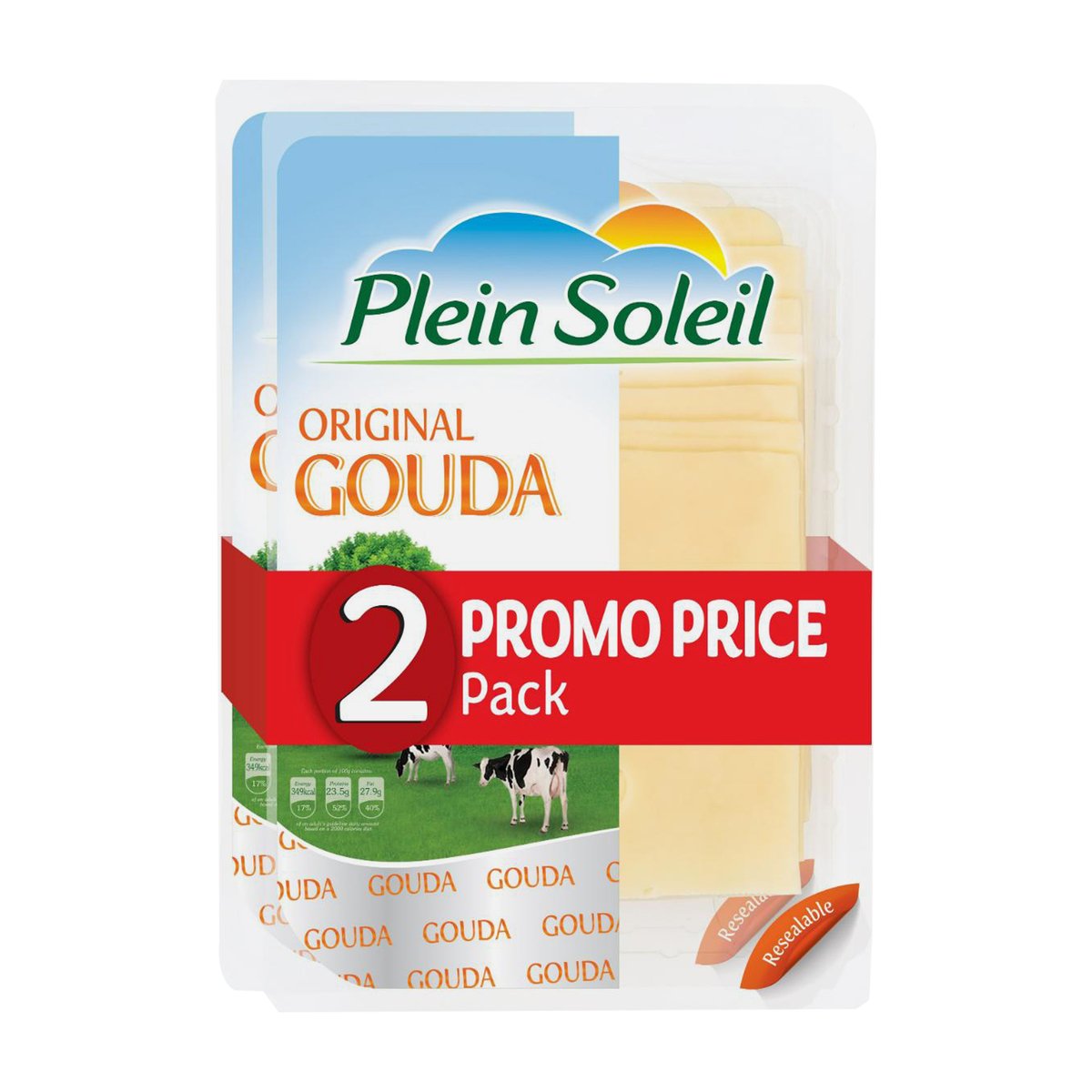 Plein Soleil Original Gouda Cheese Slice Value Pack 2 x 150 g