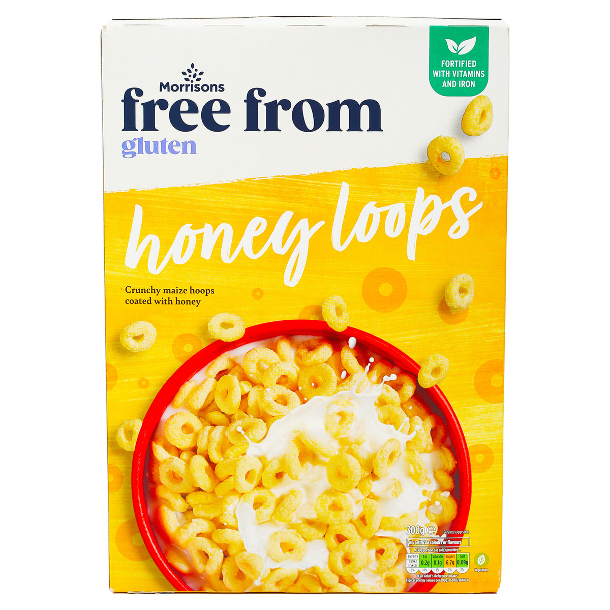 Buy Morrisons Free From Gluten Honey Loops 300 g Online at Best Price | Sugar & chocolate cereals | Lulu Kuwait in UAE