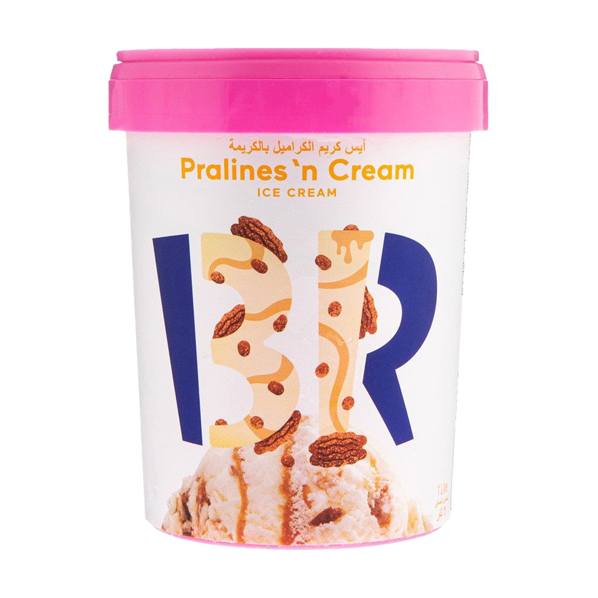 Buy Baskin Robbins Pralines N Cream Ice Cream 1 Litre Online at Best Price | Ice Cream Take Home | Lulu KSA in Saudi Arabia